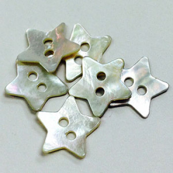 Agoya Shell Star Button, 7/16" - Sold by the Dozen